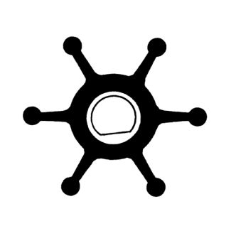 Jabsco Impeller B51xH22 As 8 Enkel Plat 6-Blads